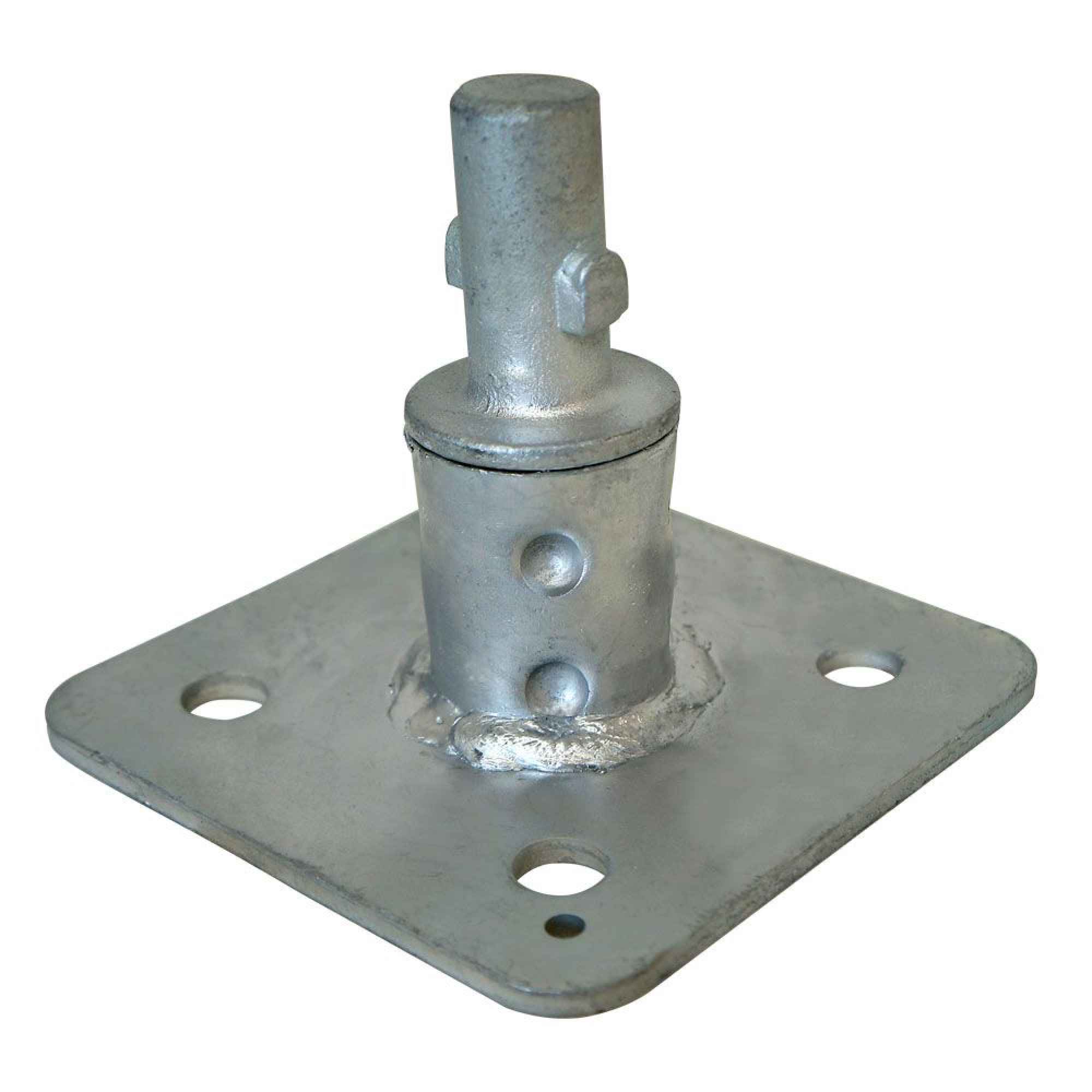 4-Pack Scaffold Base Plates - Galvanized Steel Construction Base Supports
