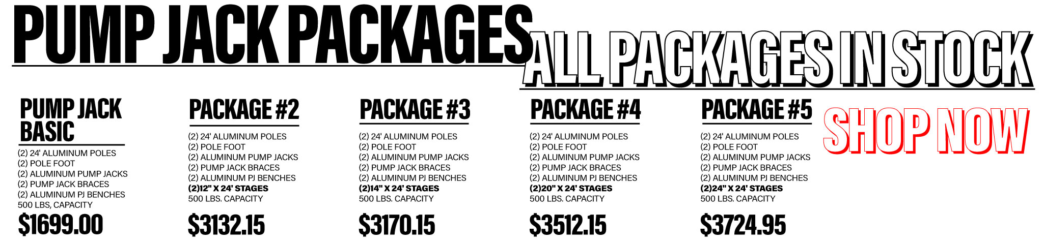 Scaffolding, Scaffold Planks, Pump Jack Systems